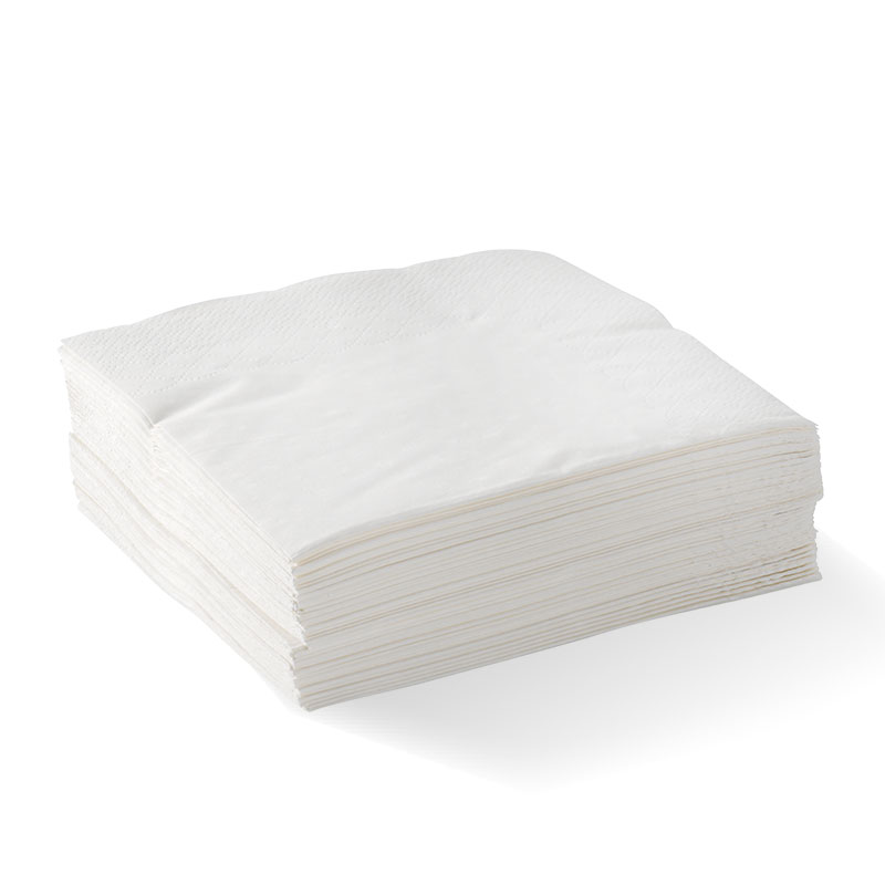 Napkin 2ply Dinner White 1/4 f