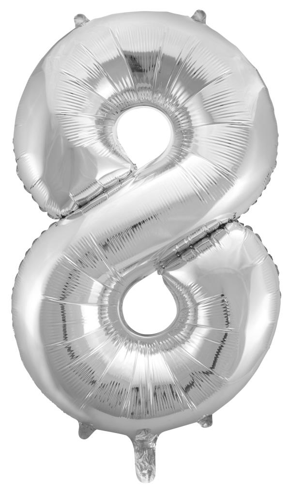 Balloon Silver Foil 34" #8