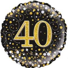 Foil Black & Gold Sparkfizz 40