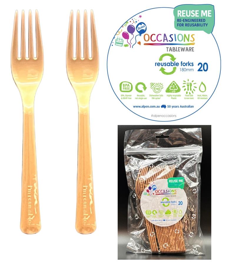 Fork Rose Gold 20pk