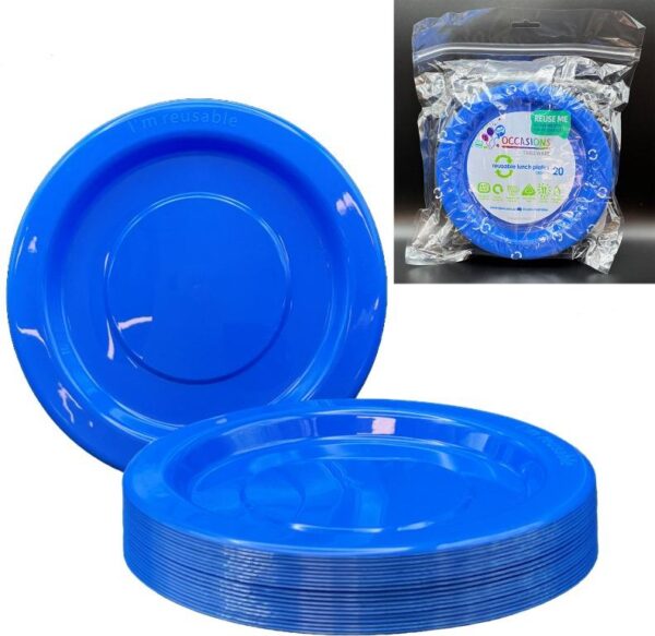 Plate Royal Blue 20pk
