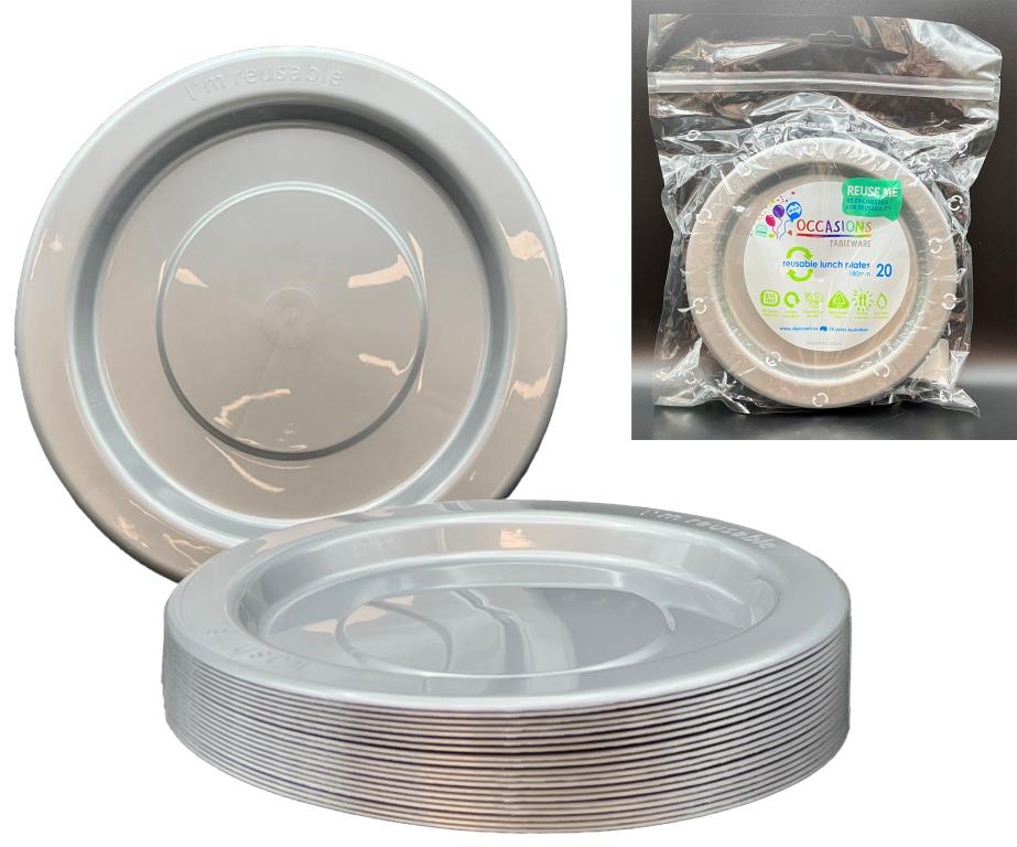 Plate Silver 20pk